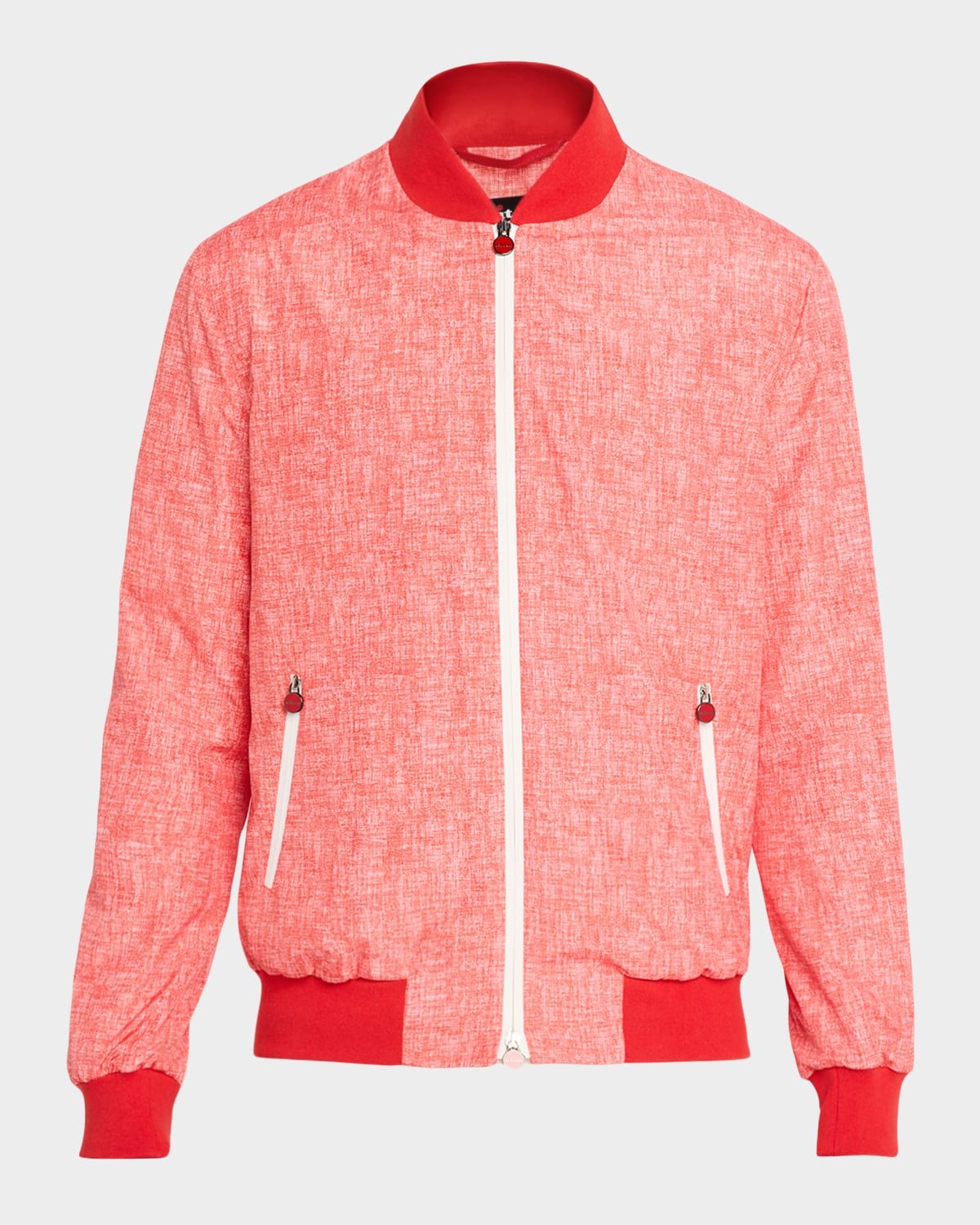 Men & apos;s Scratch Print Ribbed-Trim Blouson
