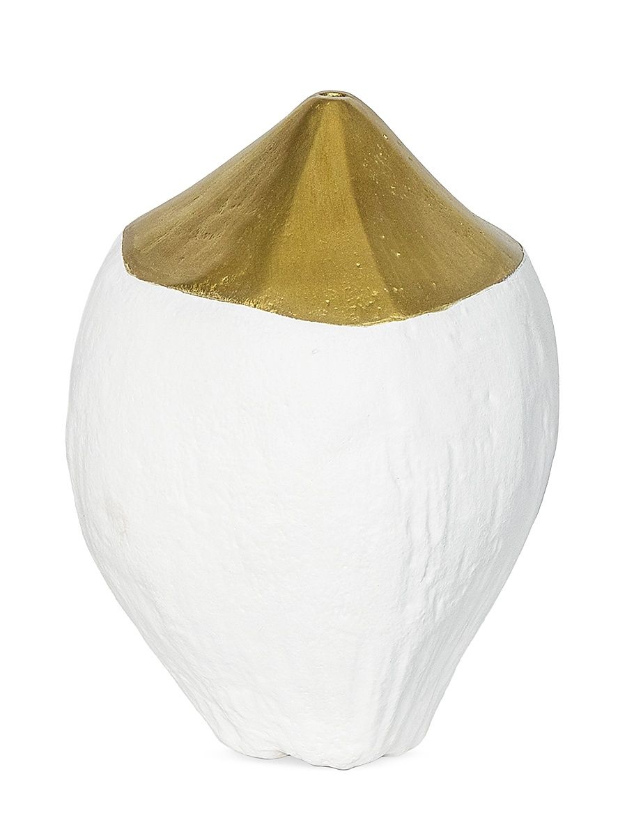Coco Metal Vase - White
