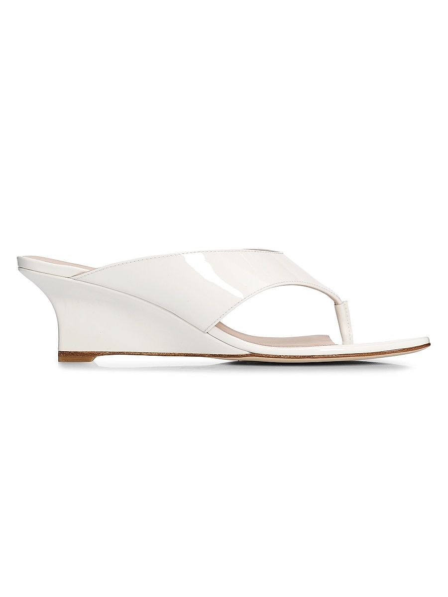 Women's Vinnie 50MM Leather Sandals - Blanco - Size 10