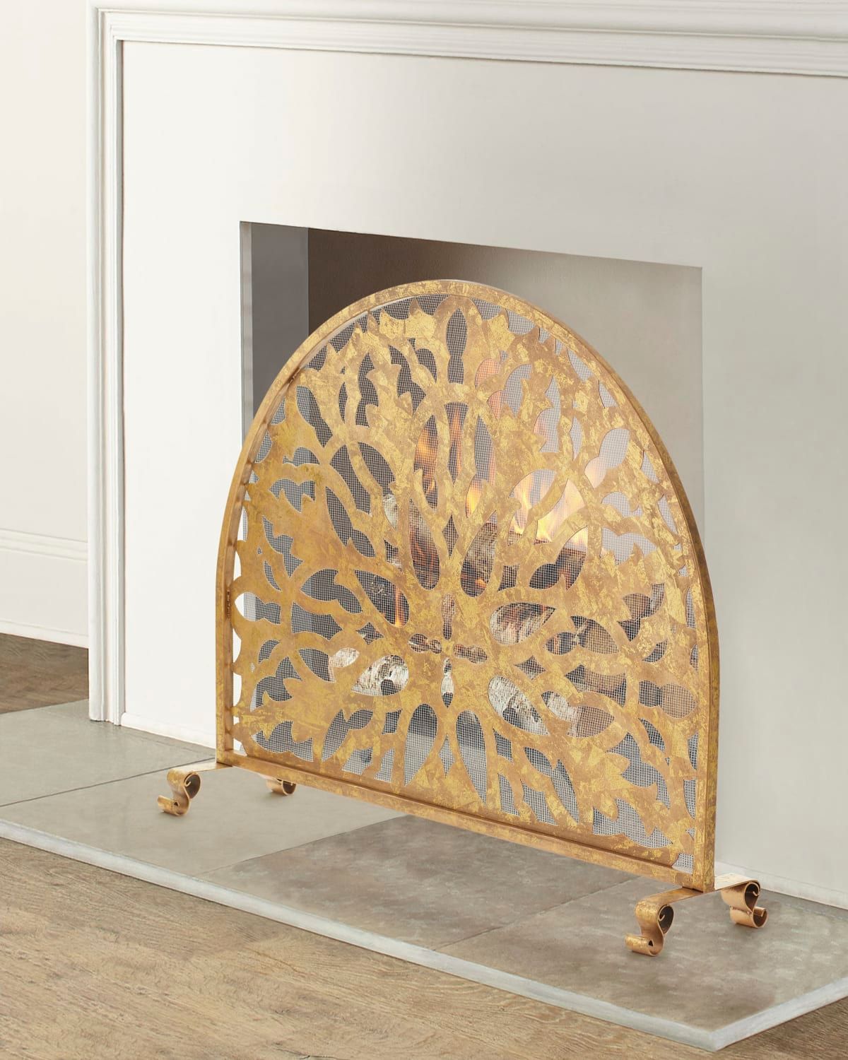 Arched Cut-Out Fire Screen