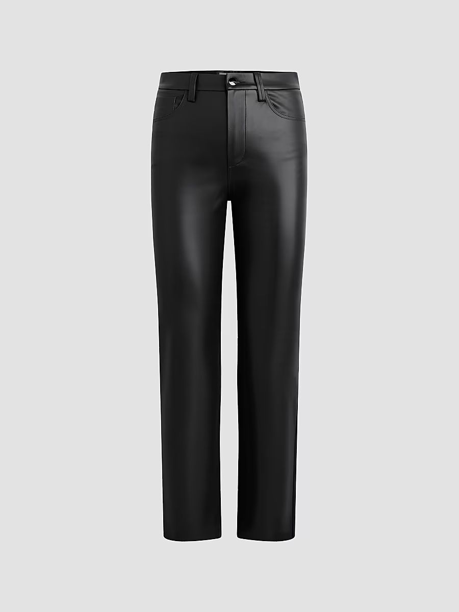 Women's The Lyra Slim Vegan Leather Pants - Black - Size 32