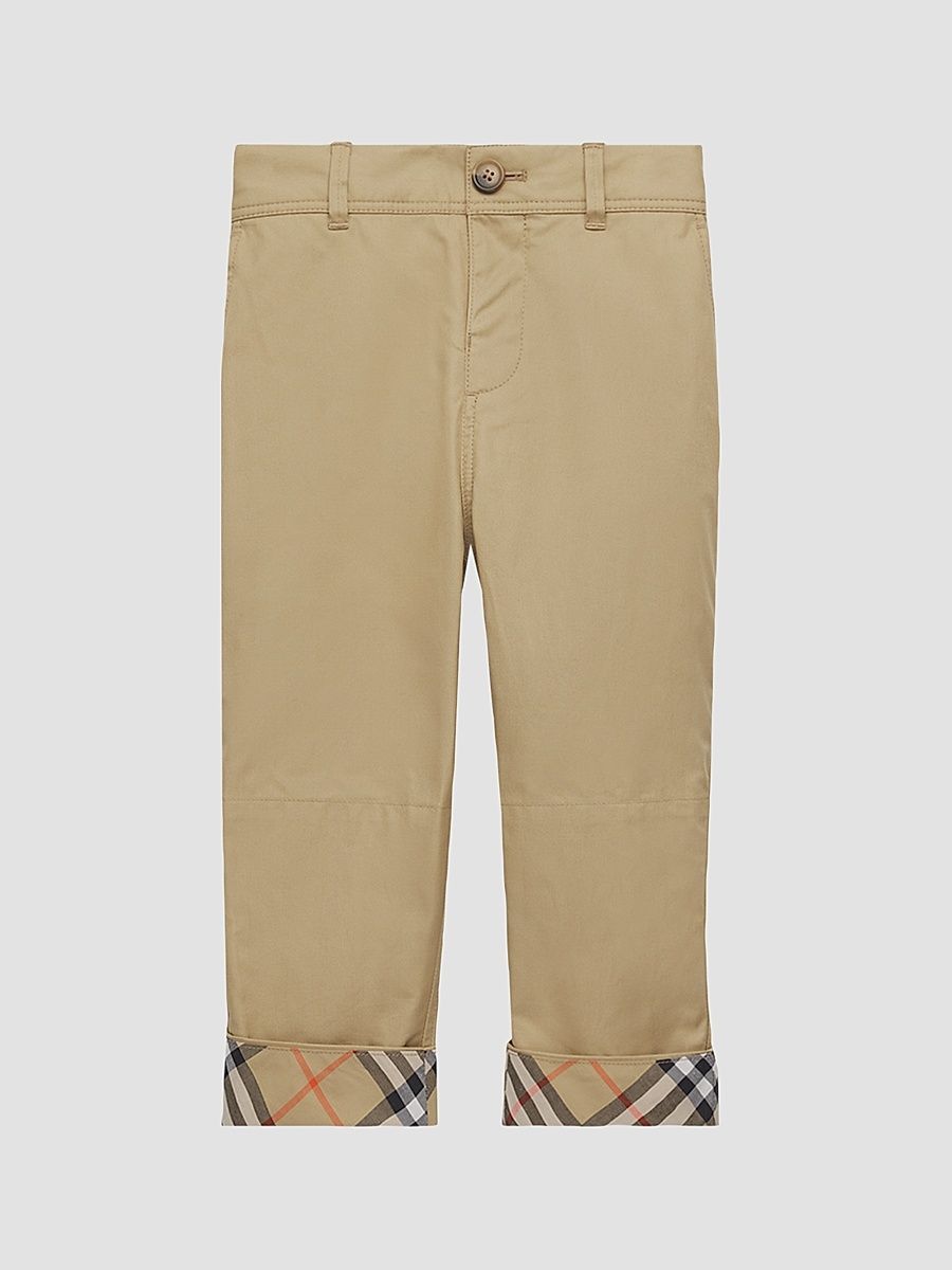 Baby Boy's, Little Boy's & Boy's Sheldon Check Cuff Pants - Sand - Size 6 Months