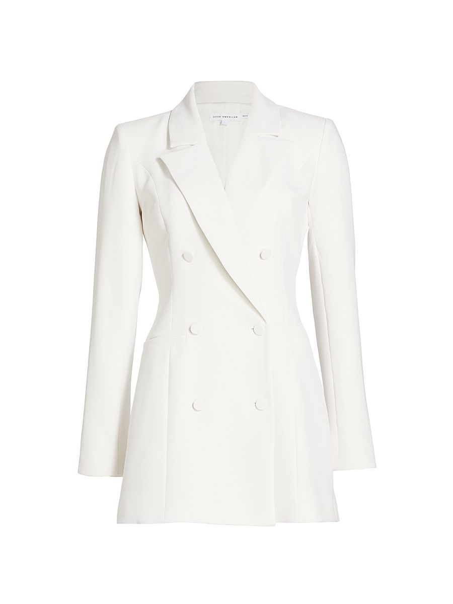 Women's Luxe Suiting Executive Blazer Minidress - Ivory - Size XXXXXL