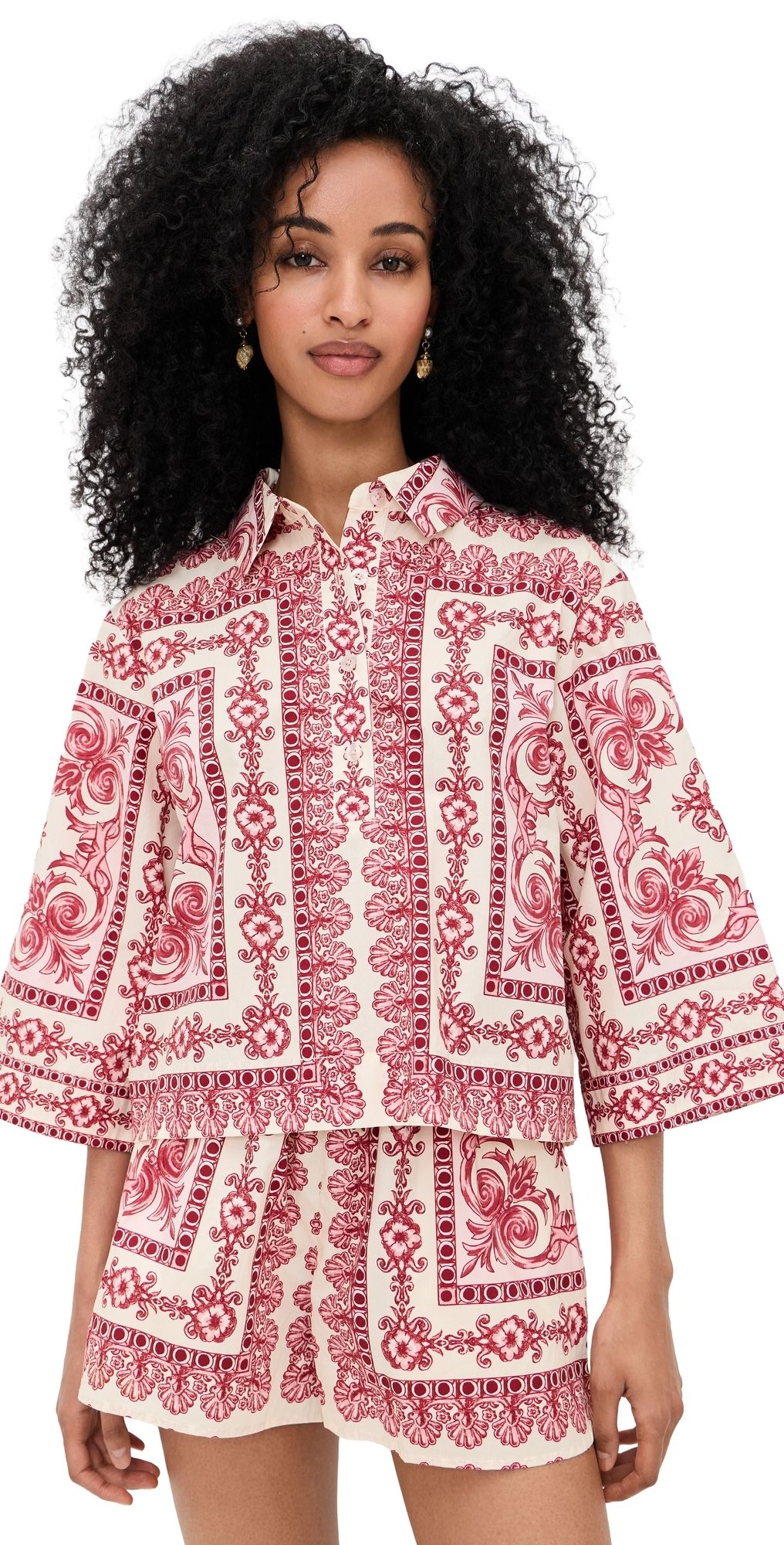 Cara Cara Erica Shirt Hudson Scarf Egret XXL