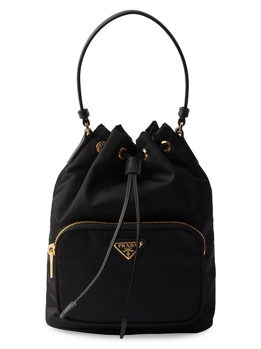 Women's Duet Re-Nylon Bucket Bag - Black