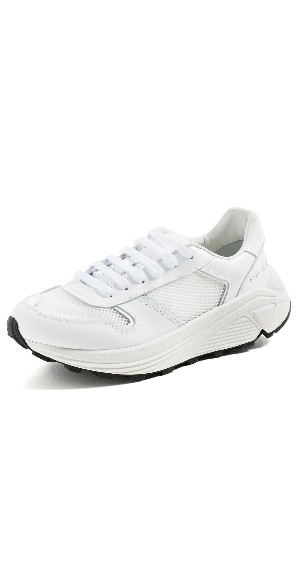 Common Projects Premium Runner In Mesh Sneakers White 35