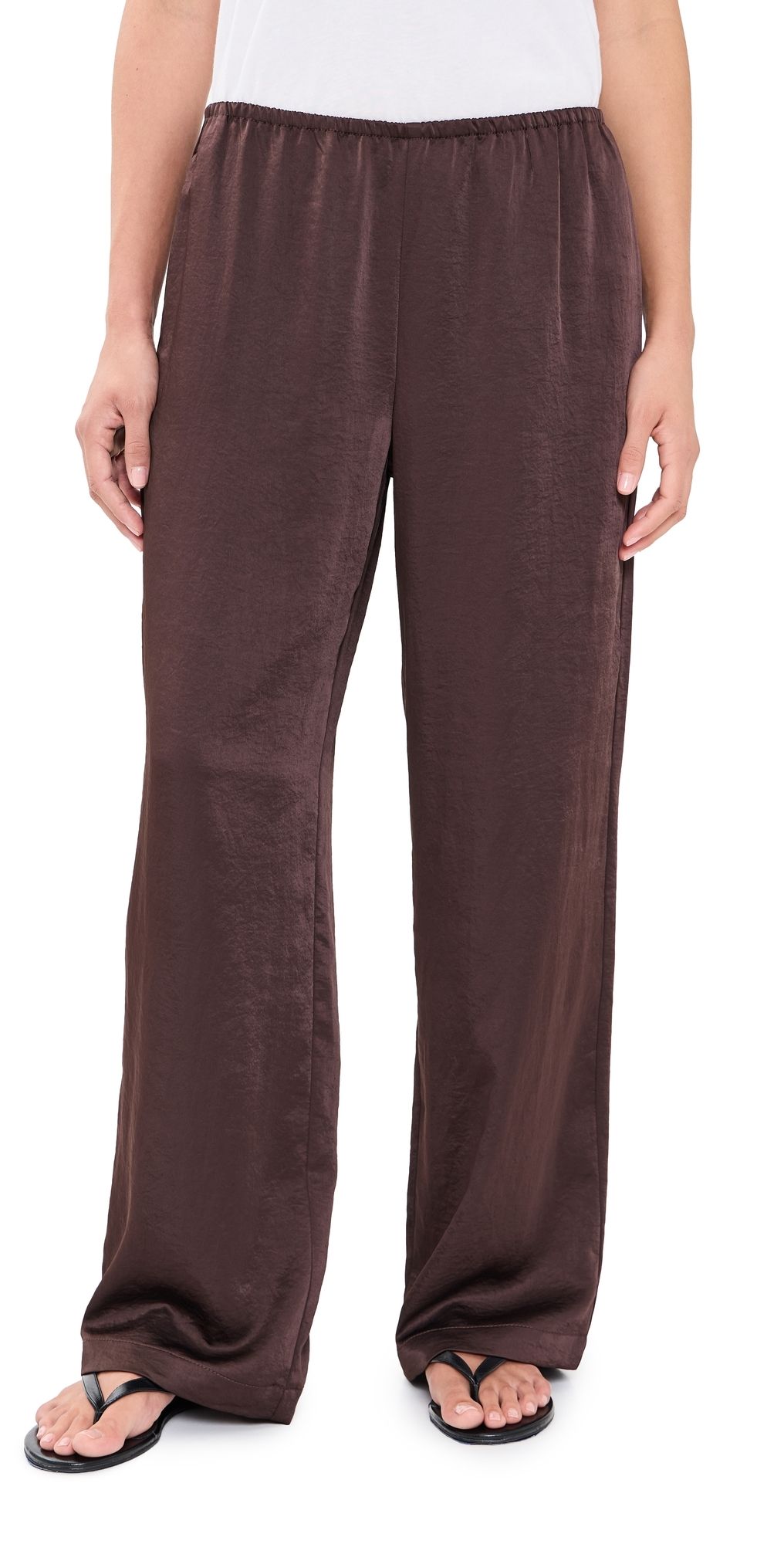 Madewell Easy Pull On Satin Pants Dark Chicory S