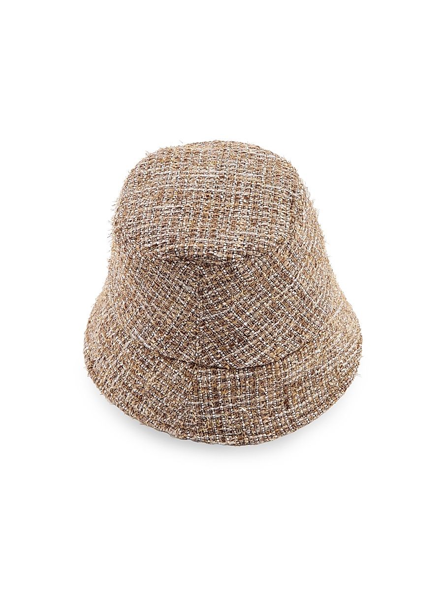 Women's Yuki Tweed Bucket Hat - Camel Gold