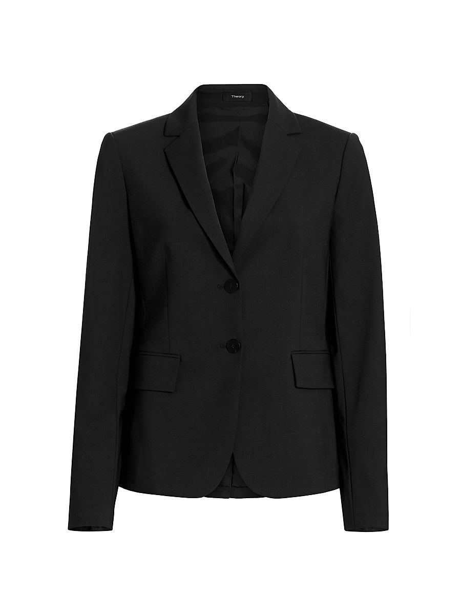 Women's Carissa Wool Blazer - Black - Size 12