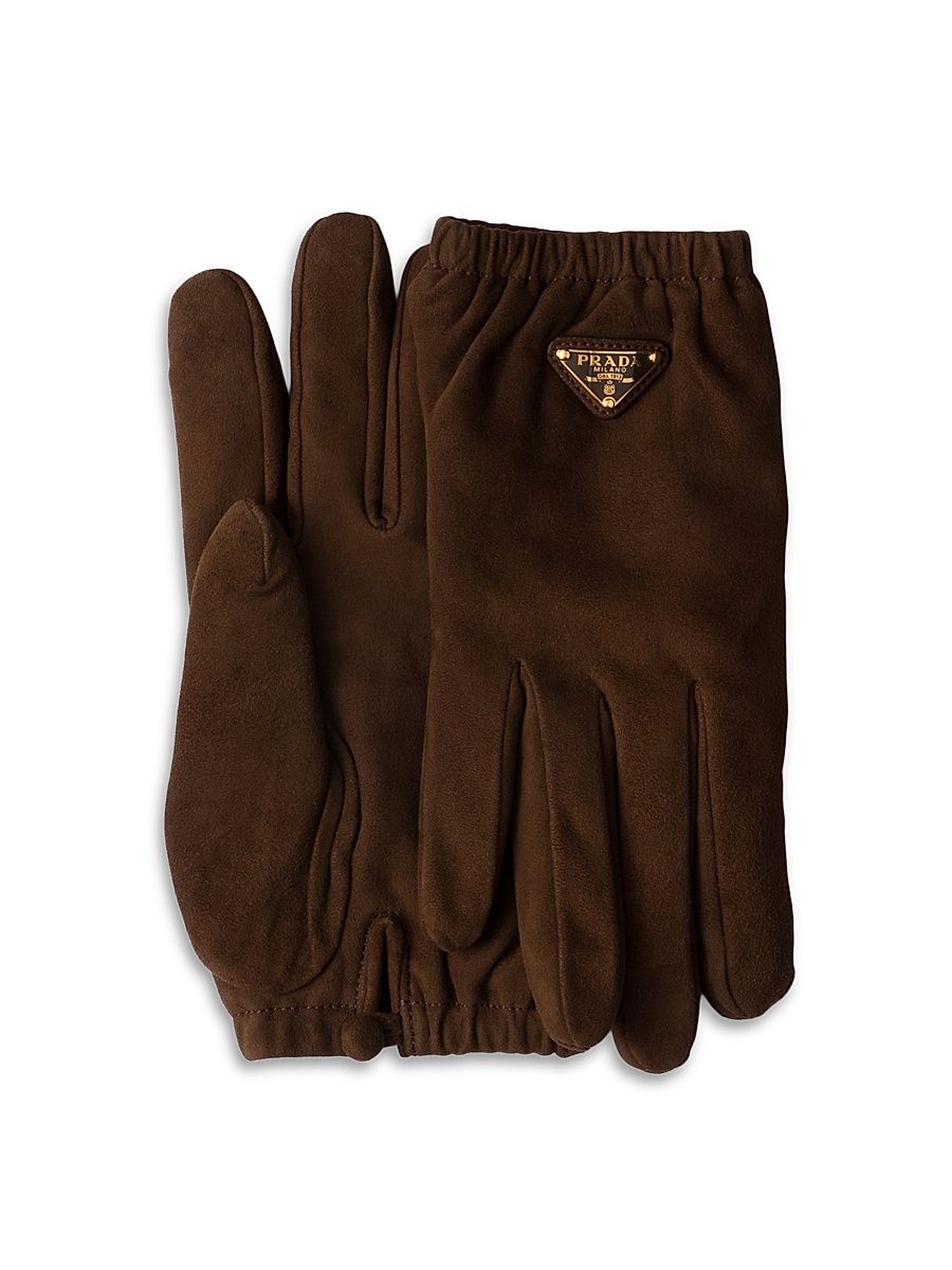 Women's Suede Gloves - Brown - Size 7.5