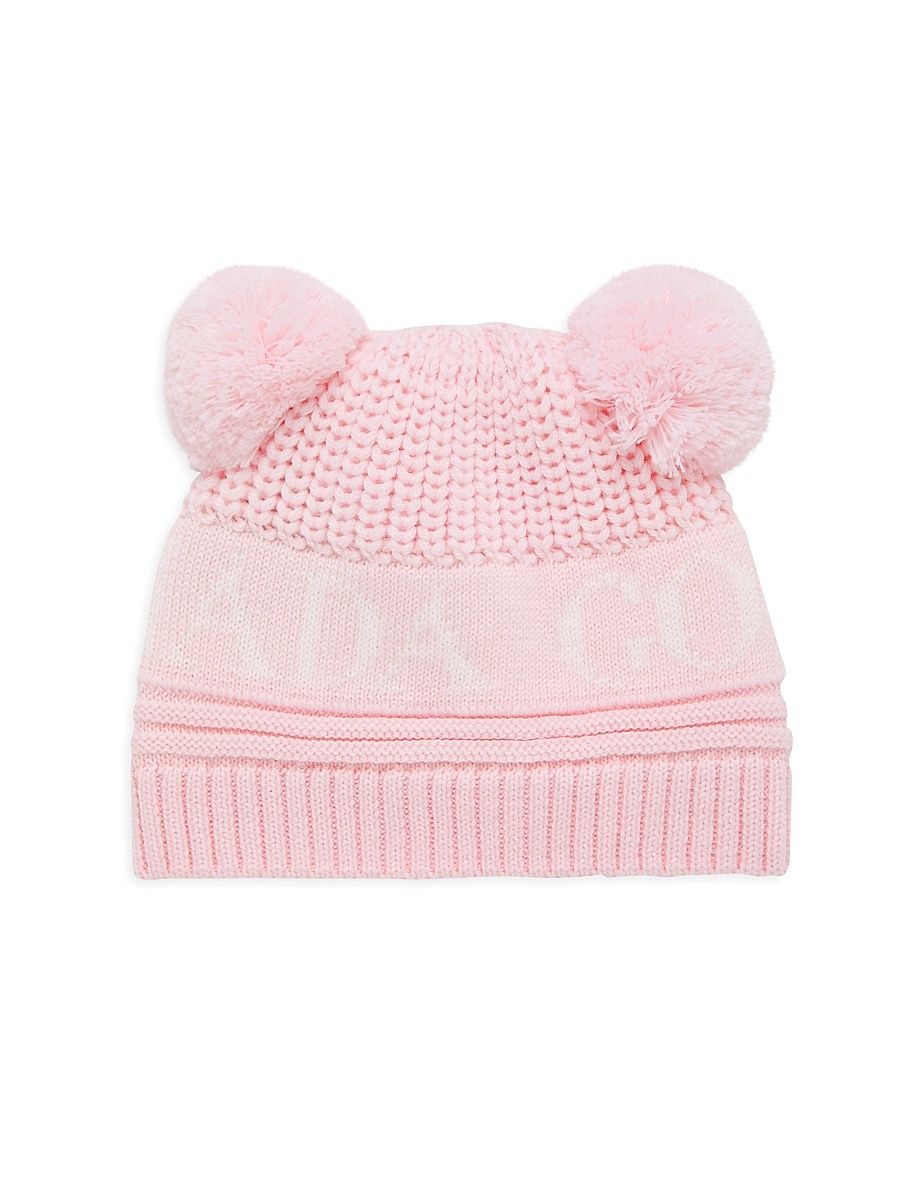Baby's Double Pom-Pom Beanie - Soft Pink