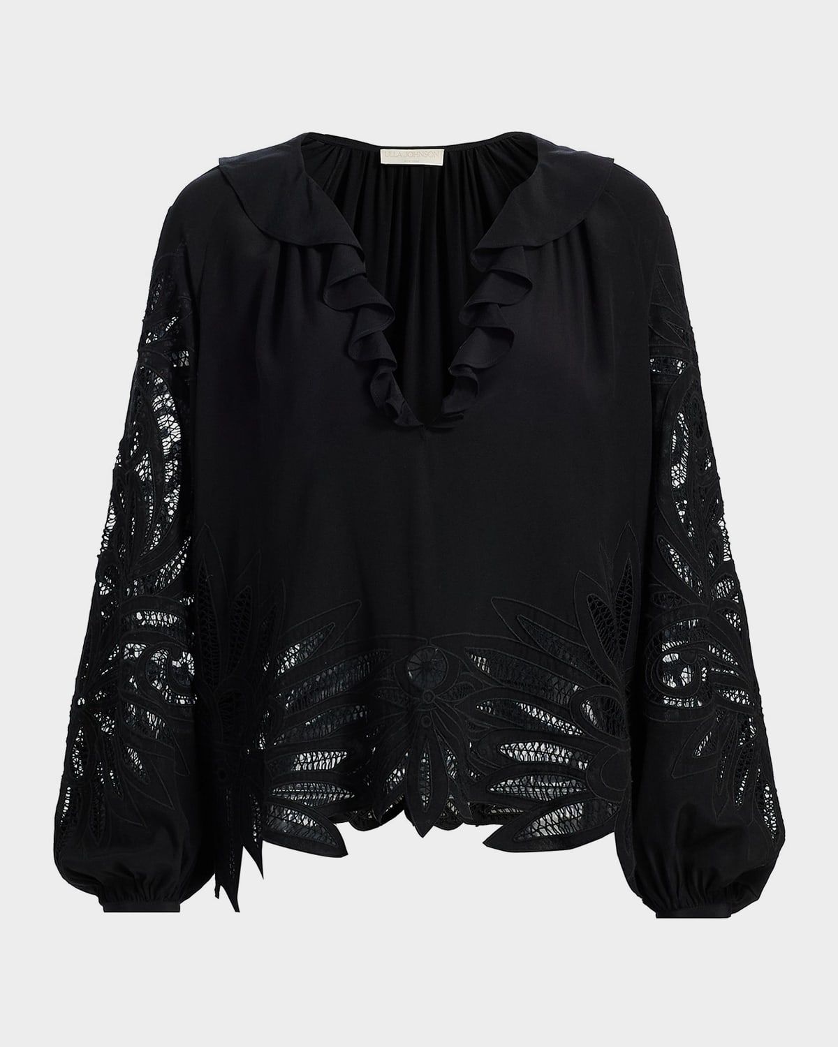 Adonis Embroidered Silk Blouse