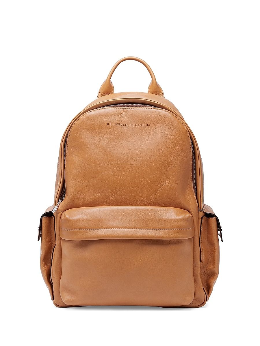Women's Cowhide Travel Backpack - Cognac