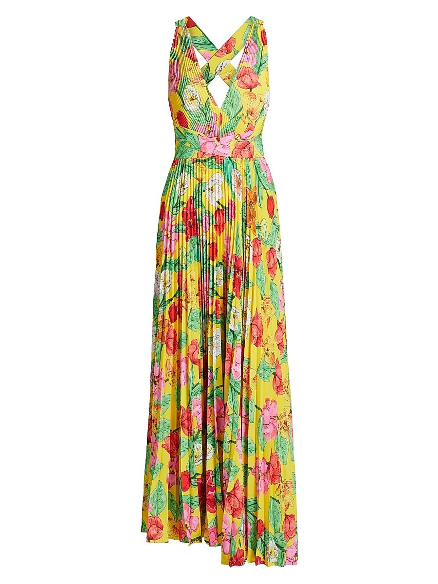 Women's Oria Floral Maxi Dress - Yellow Multi - Size 12
