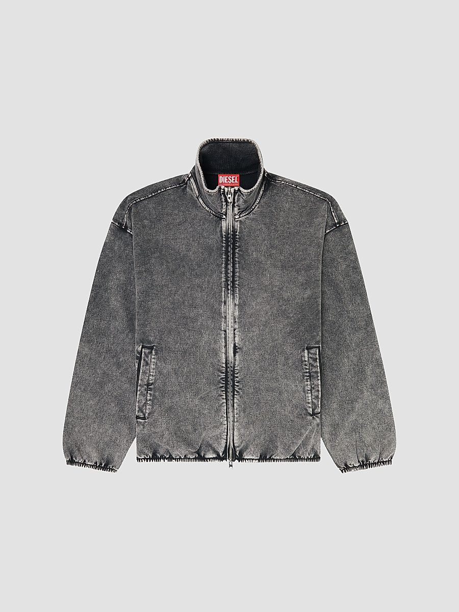 Men's Corsy Denim-Effect Jacket - Black Denim - Size XXL