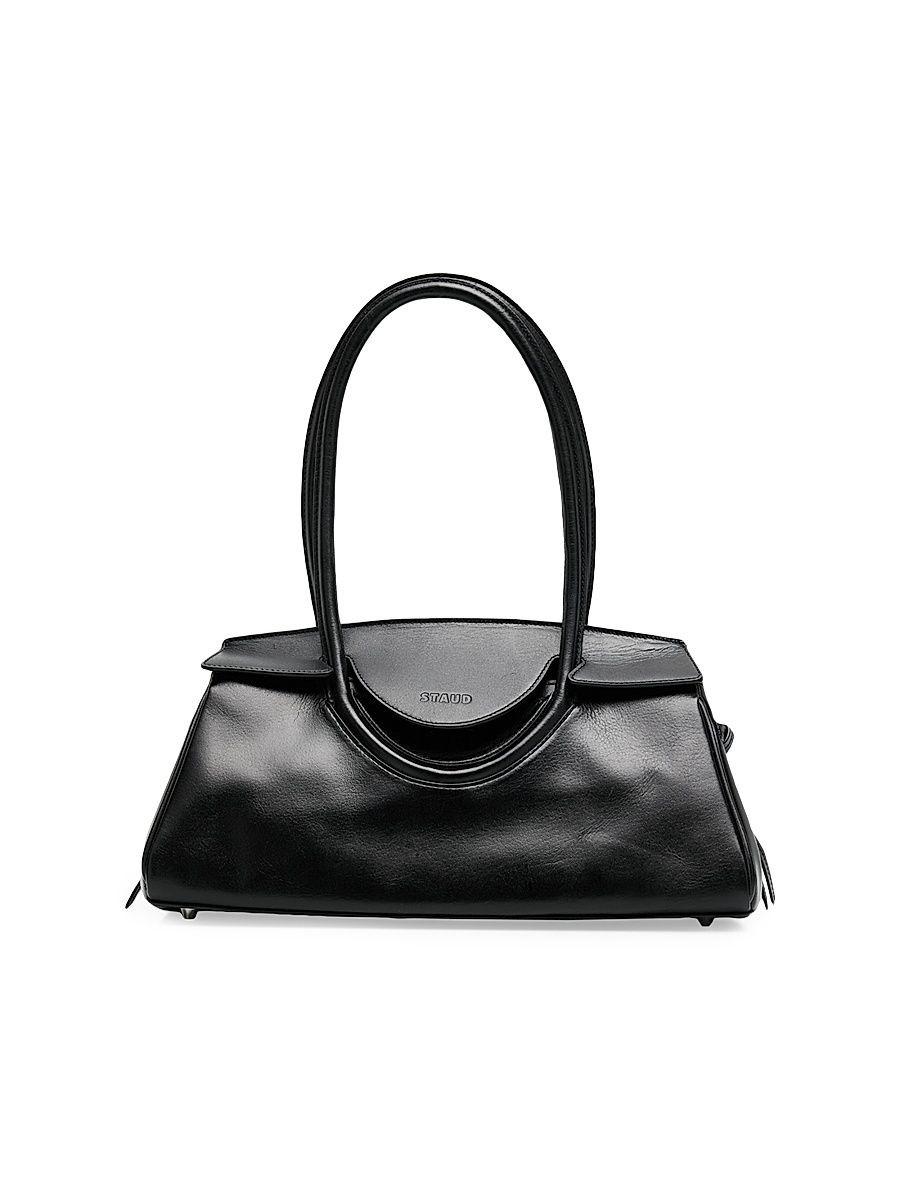 Women's Maude Leather Shoulder Bag - Black