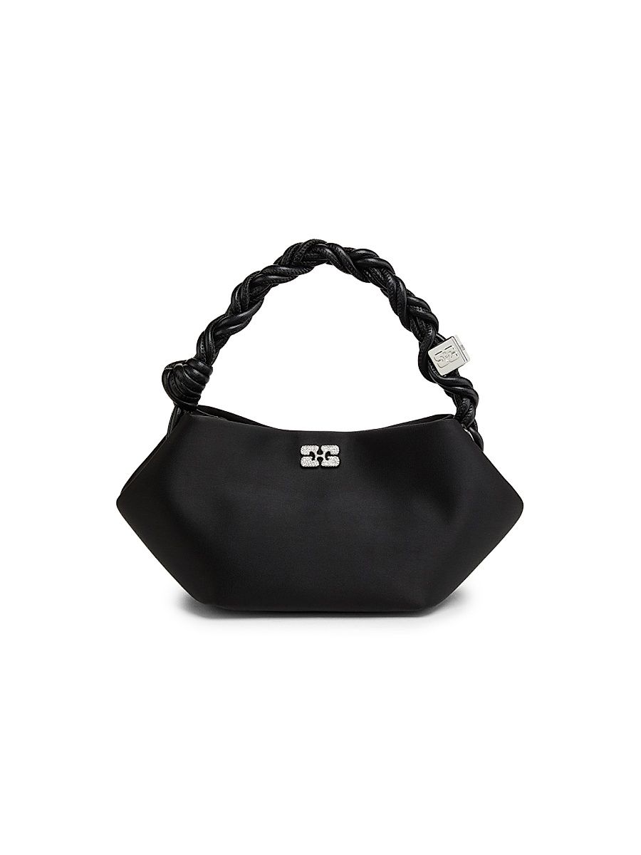 Women's Mini Bou Soir Satin Top Handle Bag - Black