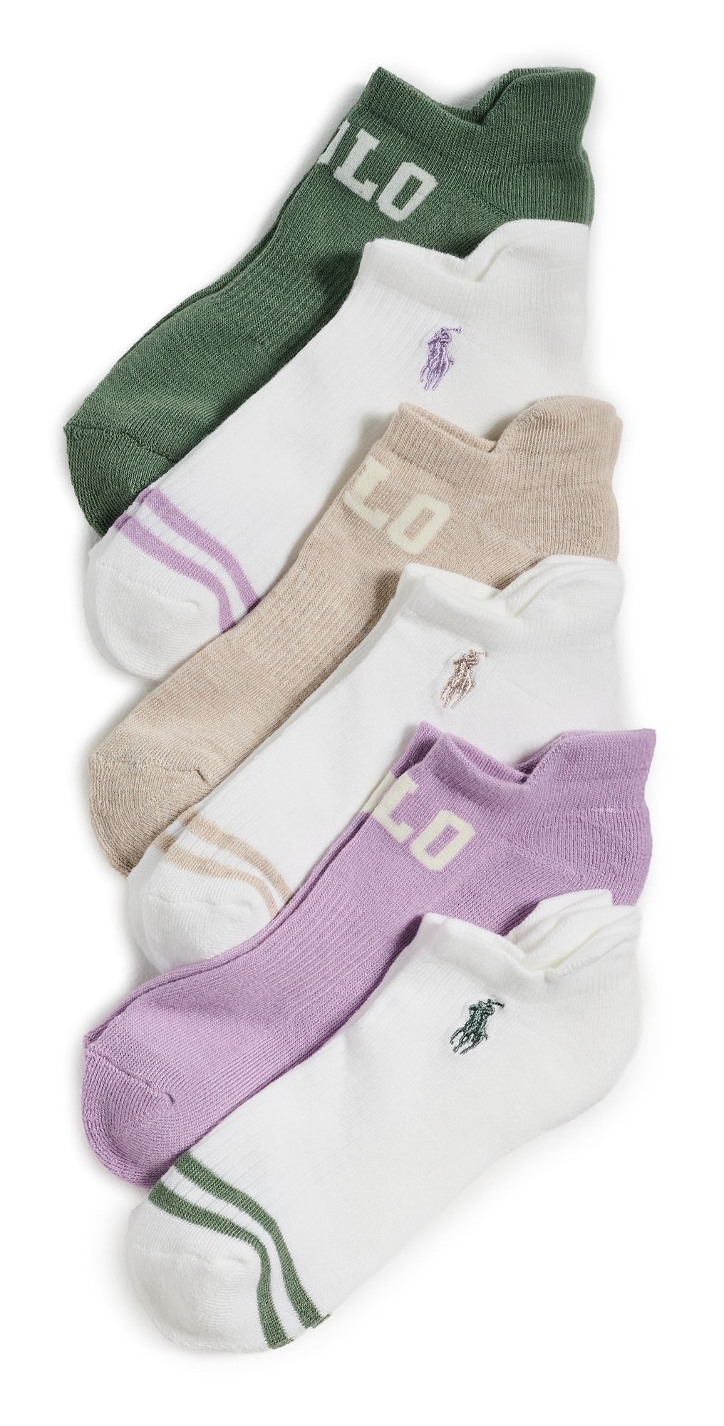 Polo Ralph Lauren Polo Low Cut 6 Pack Light Oatmeal Heather One Size