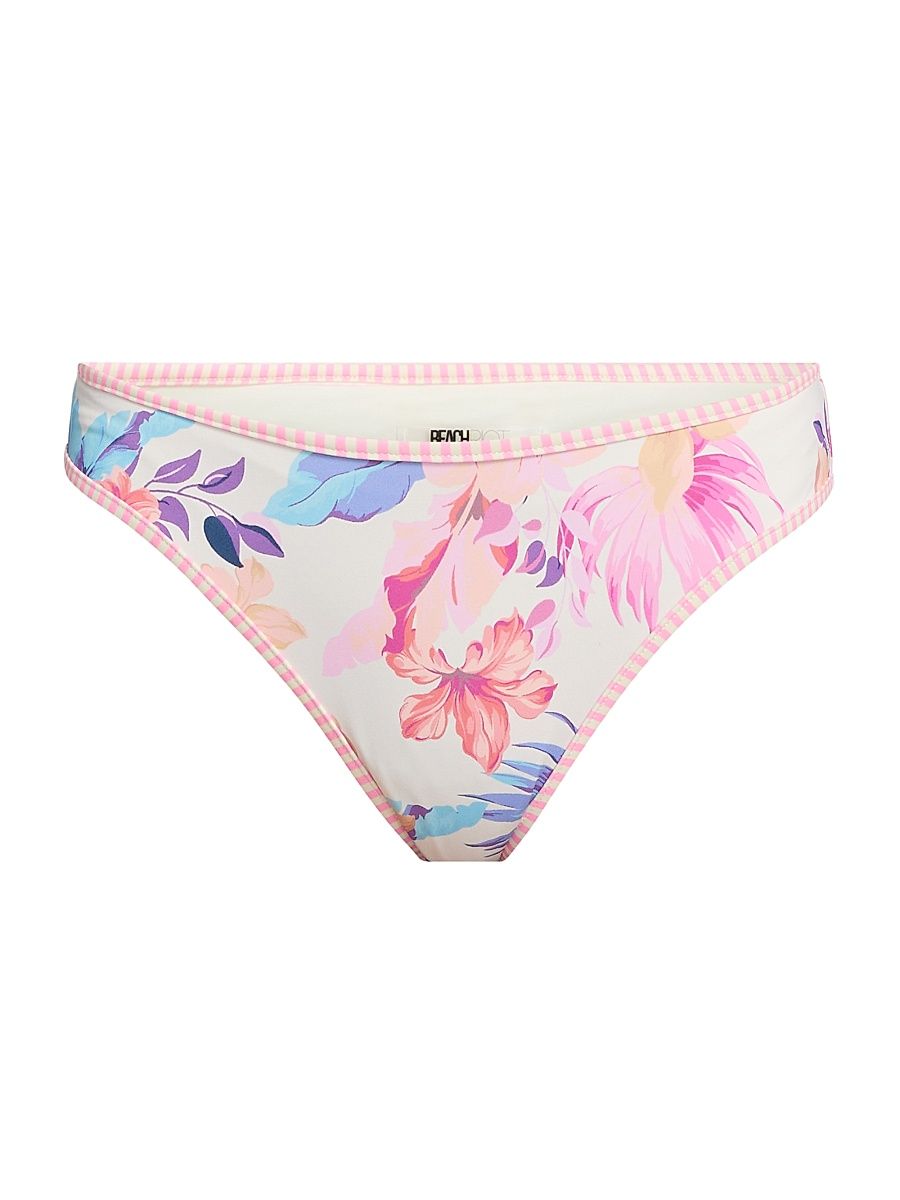 Women's Daria Hibiscus Garden Bikini Bottom - Hibiscus Garden - Size Large