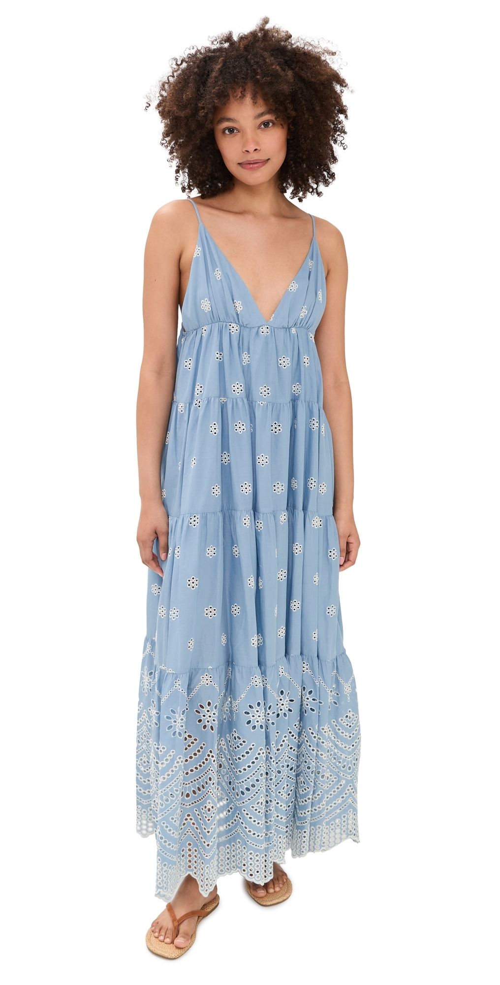 MISA Louka Dress Periwinkle Scallop L