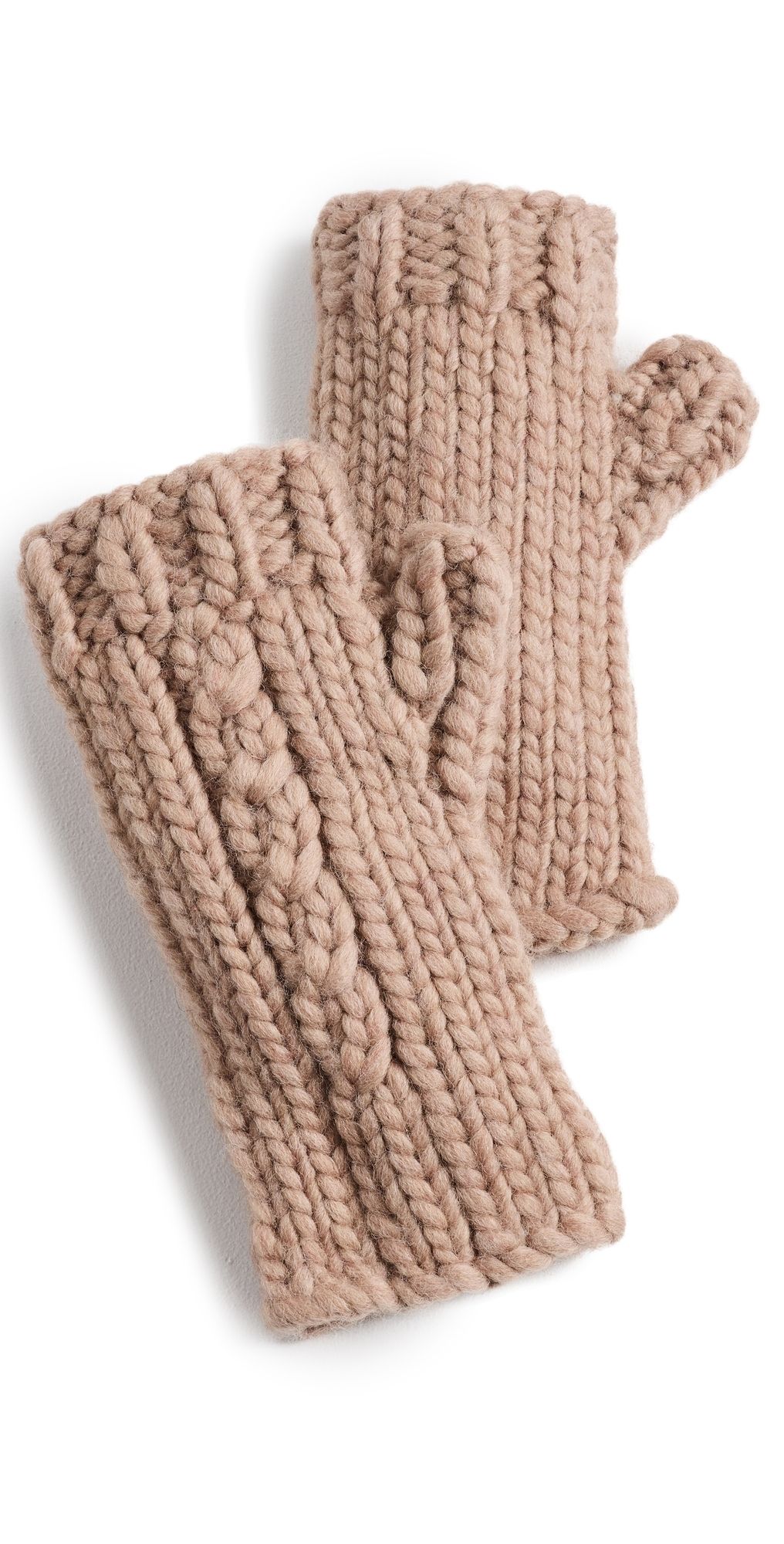 Faherty Hand Knit Gloves Cuban Sand One Size