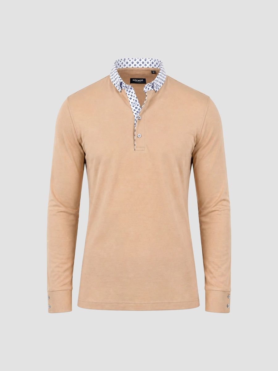 Maceoo Men's Newton Polo Shirt - Beige - Size XXXL