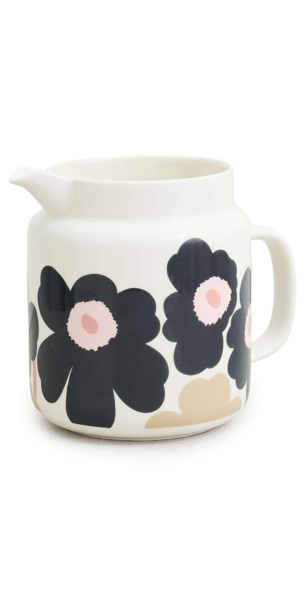 Marimekko Oiva Unikko Pitcher Off White/Charcoal/Sand/Pink One Size