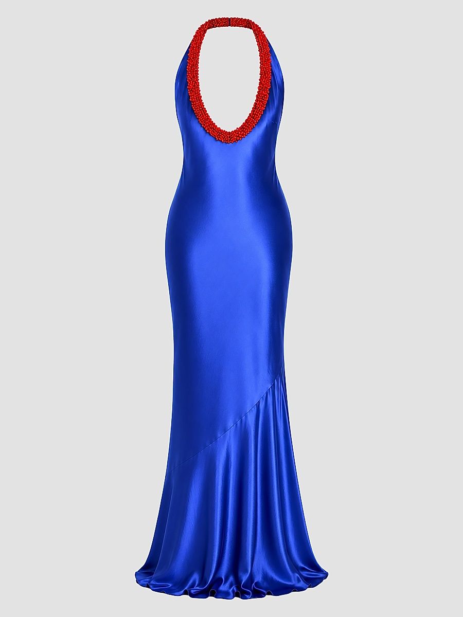 Women's Aireliene Embroidered Maxi Dress - Santorini - Size Medium