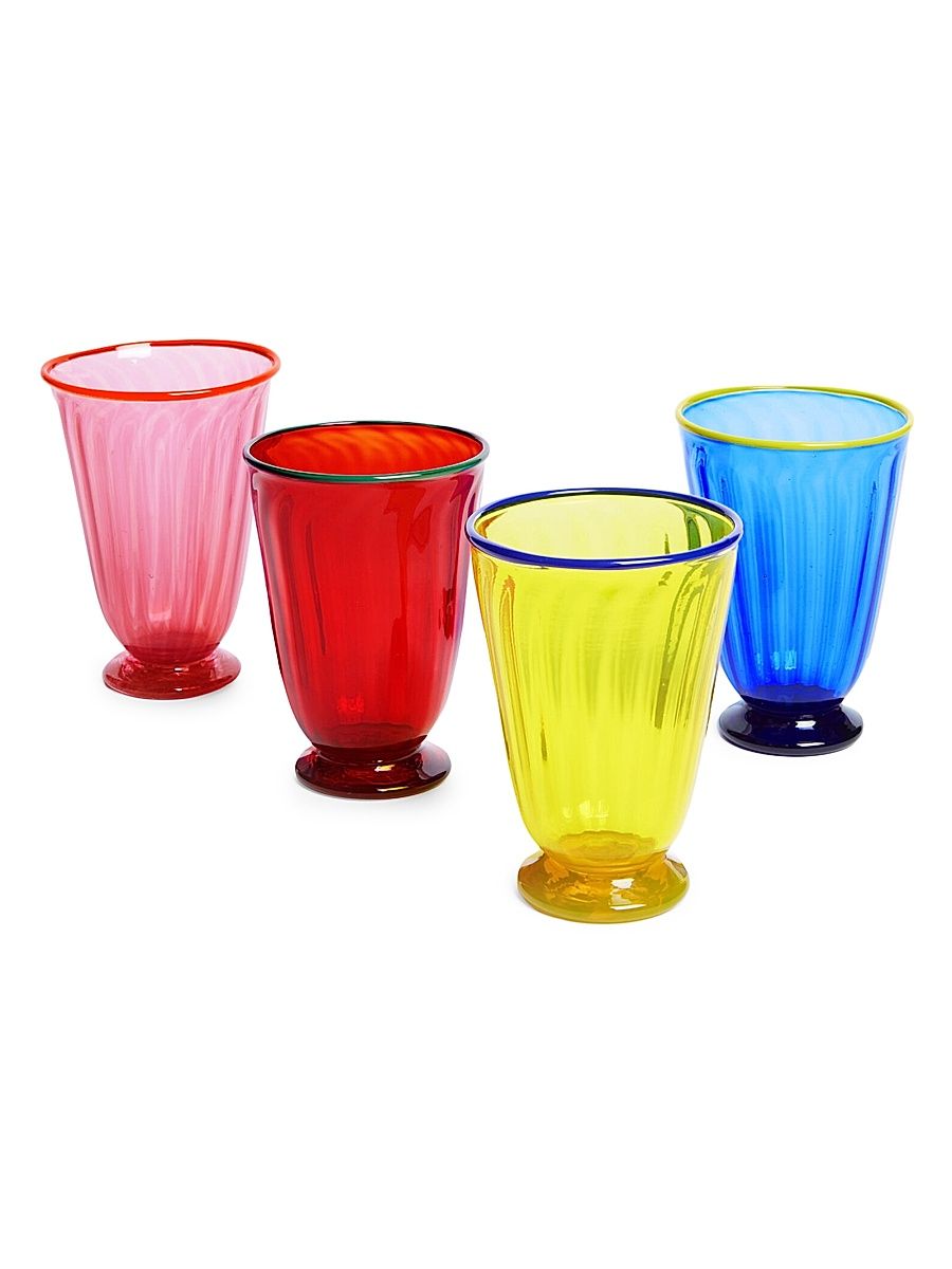 Rainbow Glasses Set of 4 - Mix Multicolor