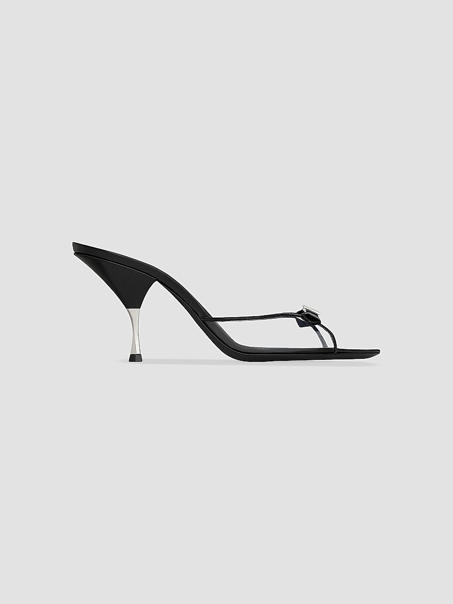 Saint Laurent Women's Jerry Mules in Tpu and Rhinestones - Black - Size 5.5