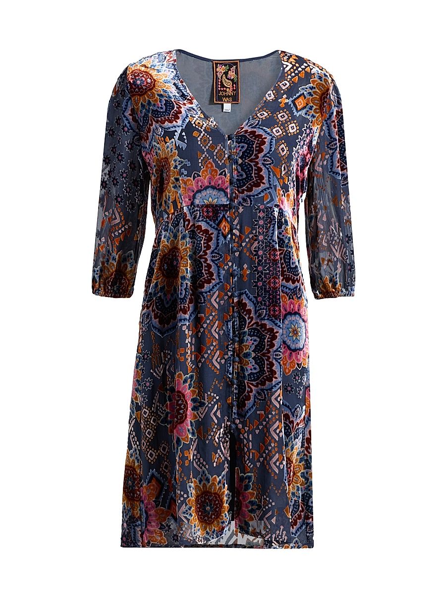 Women's Ryan Burnout Velvet Minidress - Sisi - Size XL