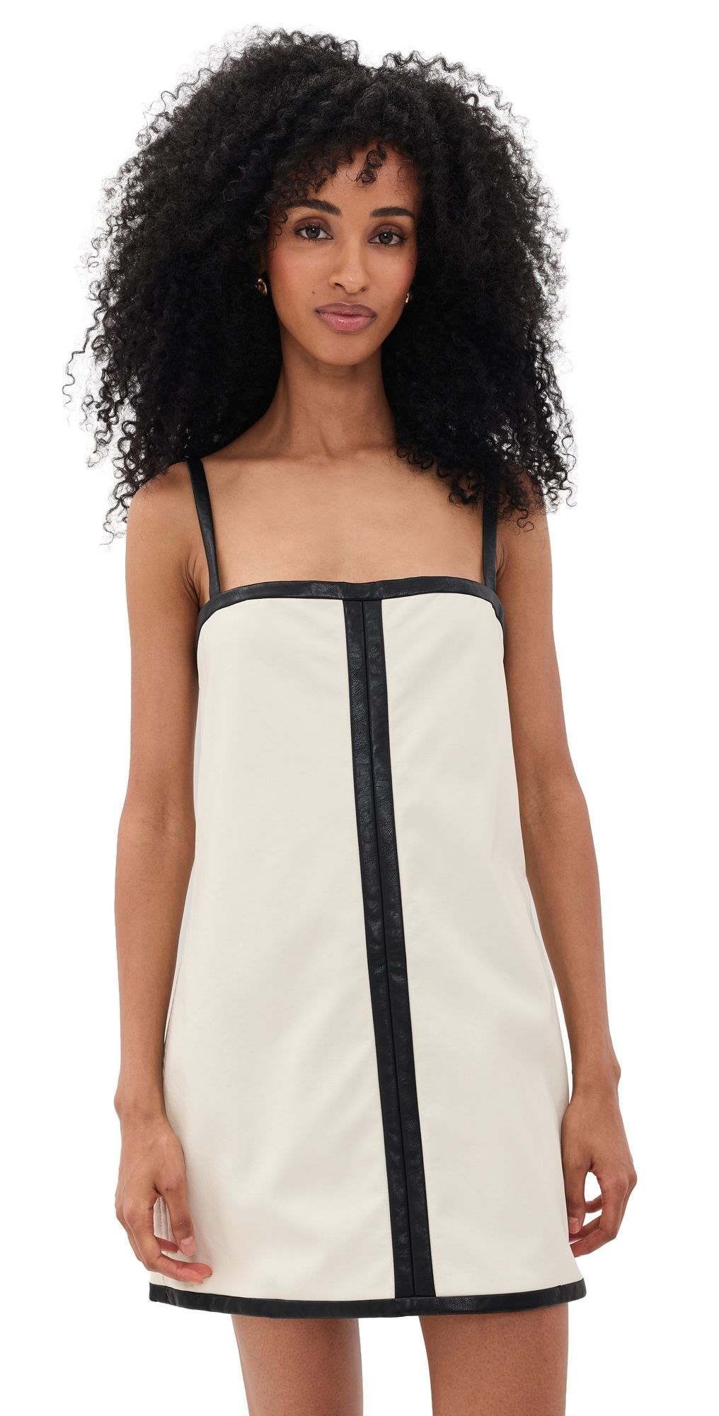 Cala de la Cruz Esme Faux Leather Dress Ecru XL