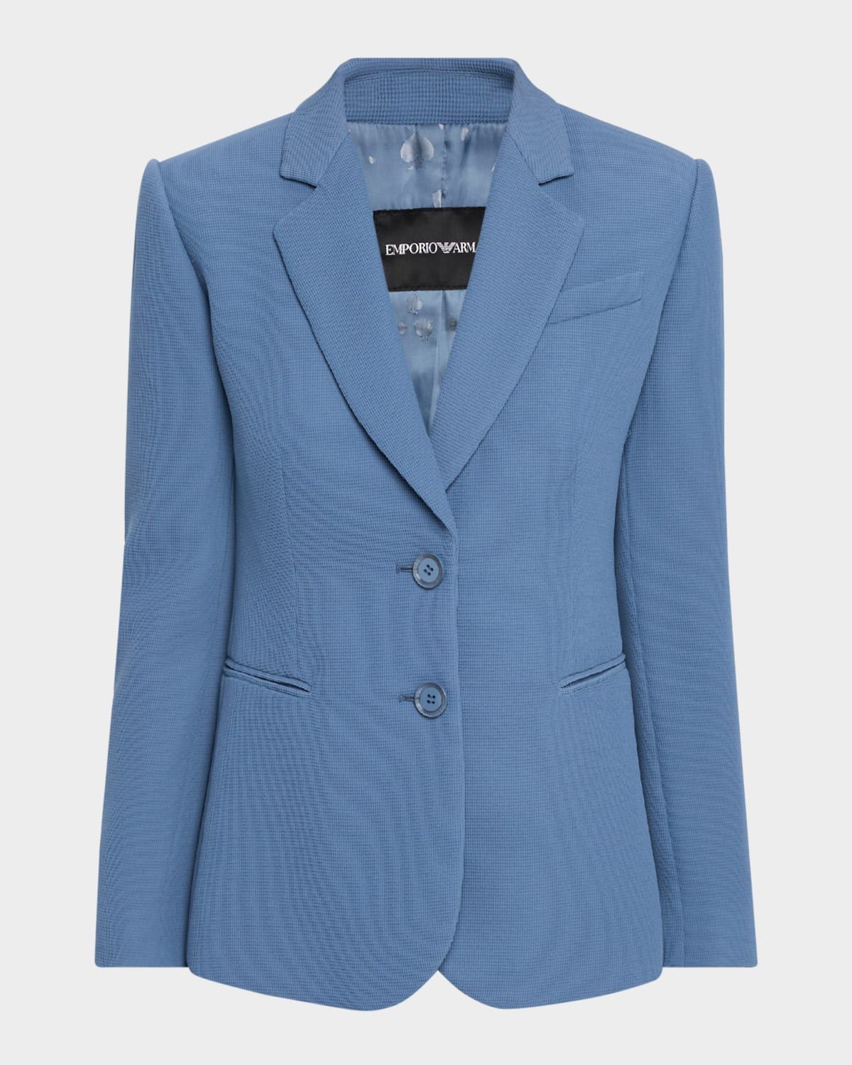 Single-Breasted Pique Blazer