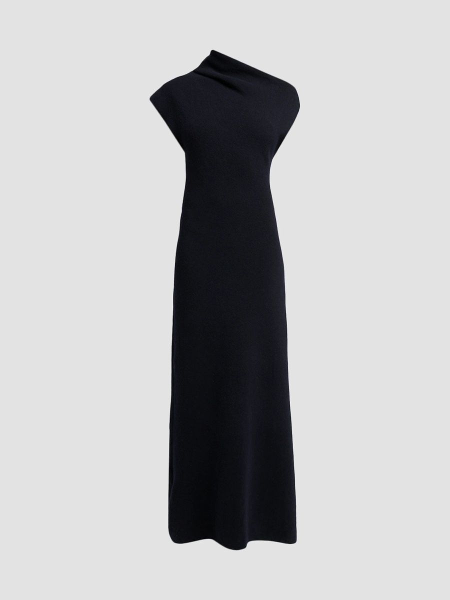 Proenza Schouler Women's Lothea Merino Wool-Blend Maxi Dress - Navy Melange - Size Medium
