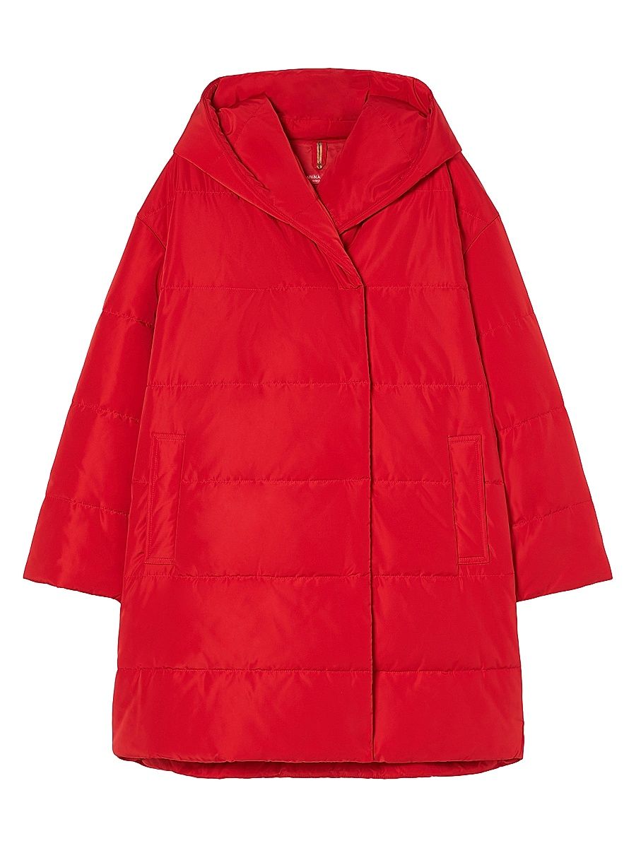 Women's Puffer Jacket in Water Repellent Taffeta - Red - Size 20