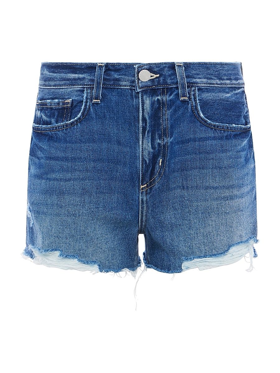 Women's Clark High-Rise Distressed Denim Shorts - Brentwood Destruct - Size 29