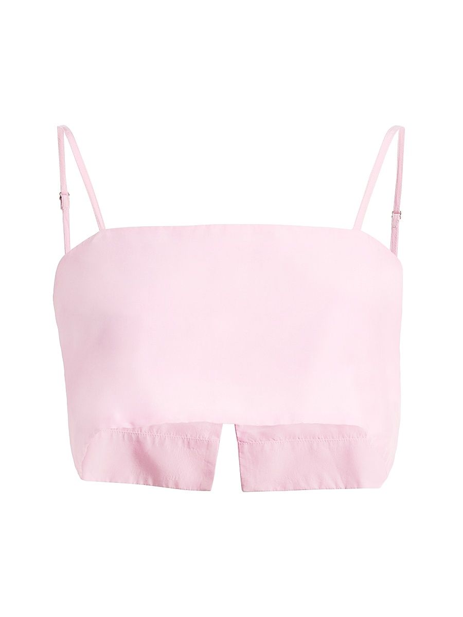 Women's Walton Poplin Crop Top - Cherry Blossom - Size Medium
