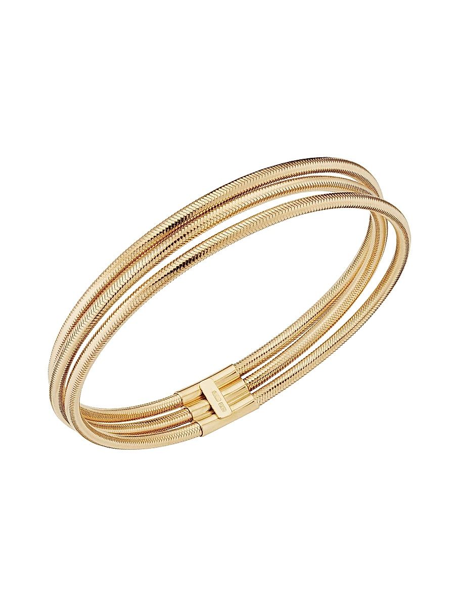 Women's 14K Yellow Gold Mesh Glamour Stack Bracelet - Gold - Size 8