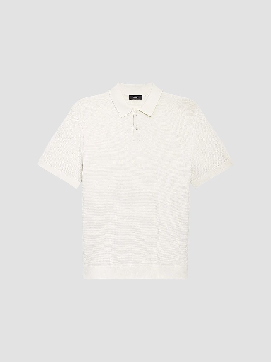 Men's Soris Stretch Knit Polo Shirt - Oat Milk - Size XXL