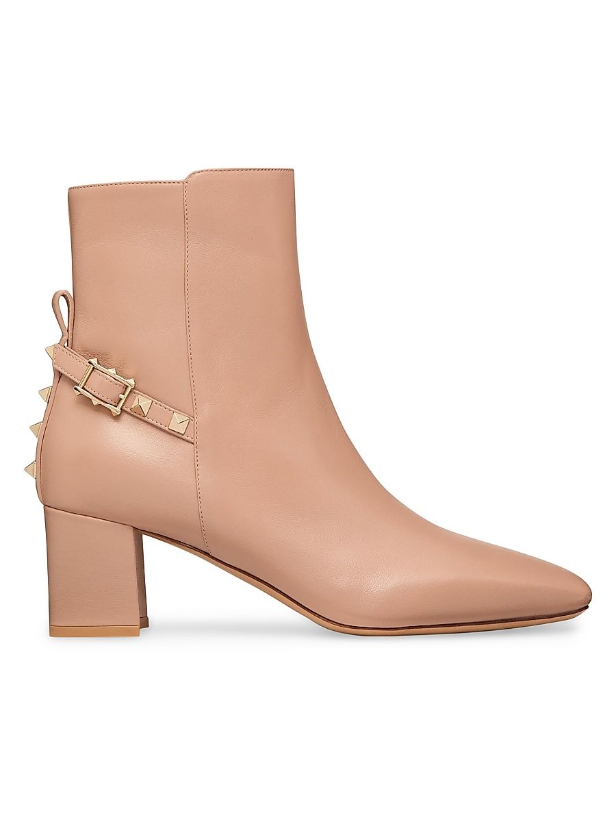 Women's Rockstud Nappa 60MM Ankle Boots - Rose Cannelle - Size 5