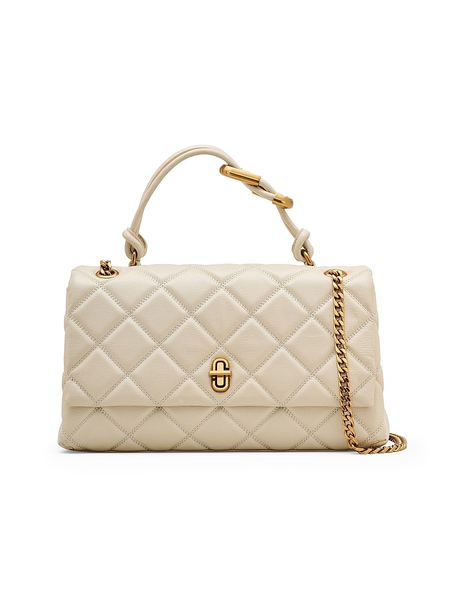 Women's The Quilted Dual Chain Convertible Shoulder Bag - Cloud White