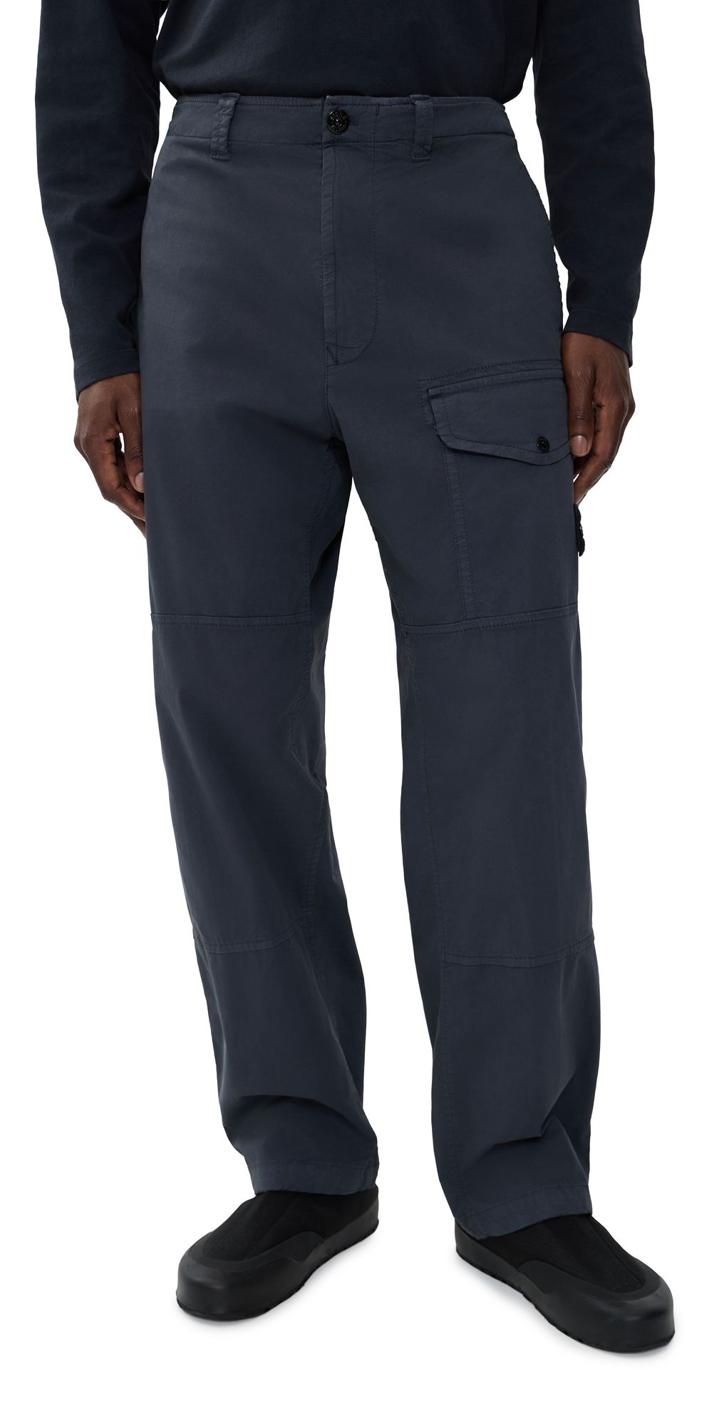 Stone Island Stretch Cotton Pants Navy Blue 34