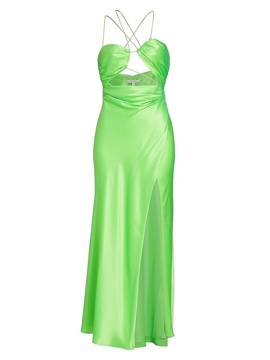 Women's Strappy Floor-Length Dress - Parakeet - Size 10