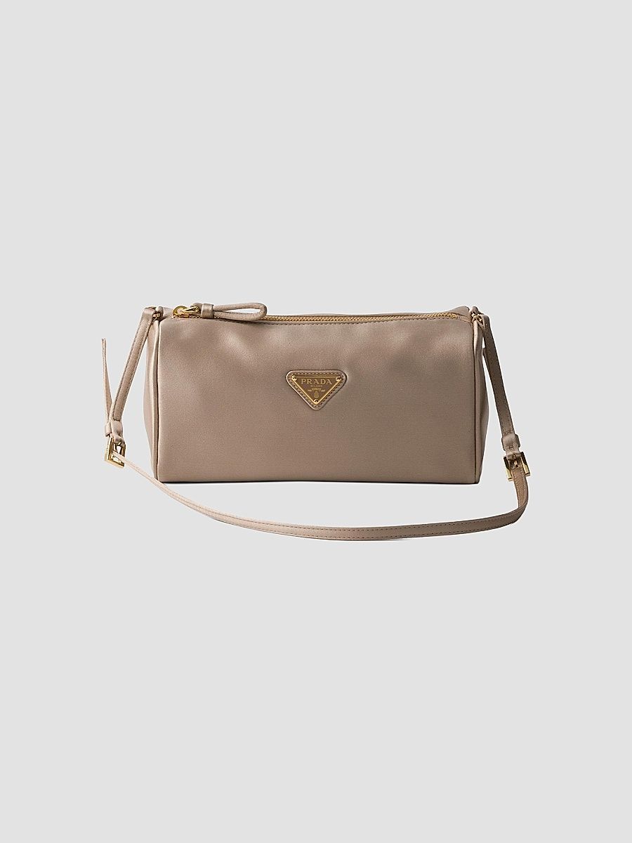 Prada Women's Satin Mini Shoulder Bag - Beige