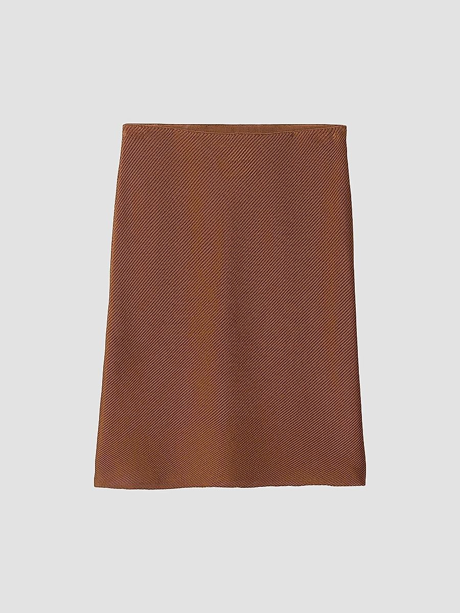 Miu Miu Women's Silk Mid-Length Skirt - Orange - Size 6