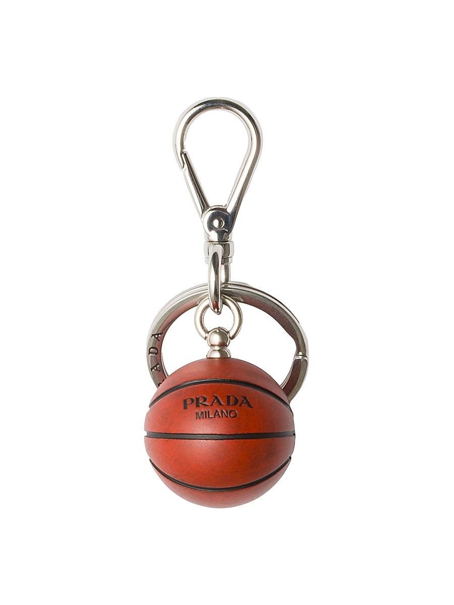 Metal Basketball Key Ring - Brown