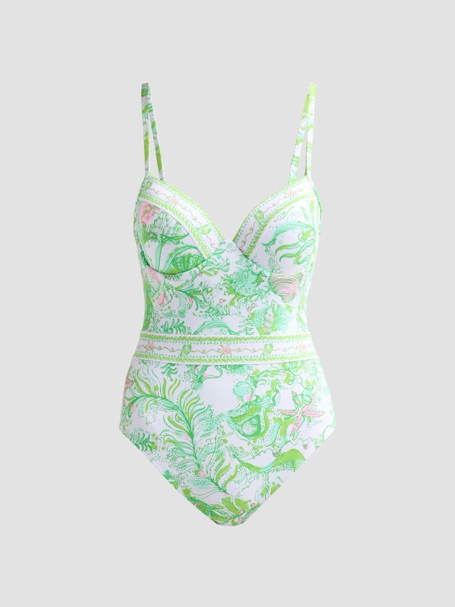 Lilly Pulitzer Women's Palma Ship To Shore One-Piece Swimsuit - Resort White - Size 2