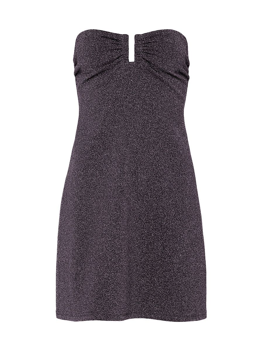 ERES Women's Bronzage Shimmer Strapless Minidress - Noir Lurex - Size 6