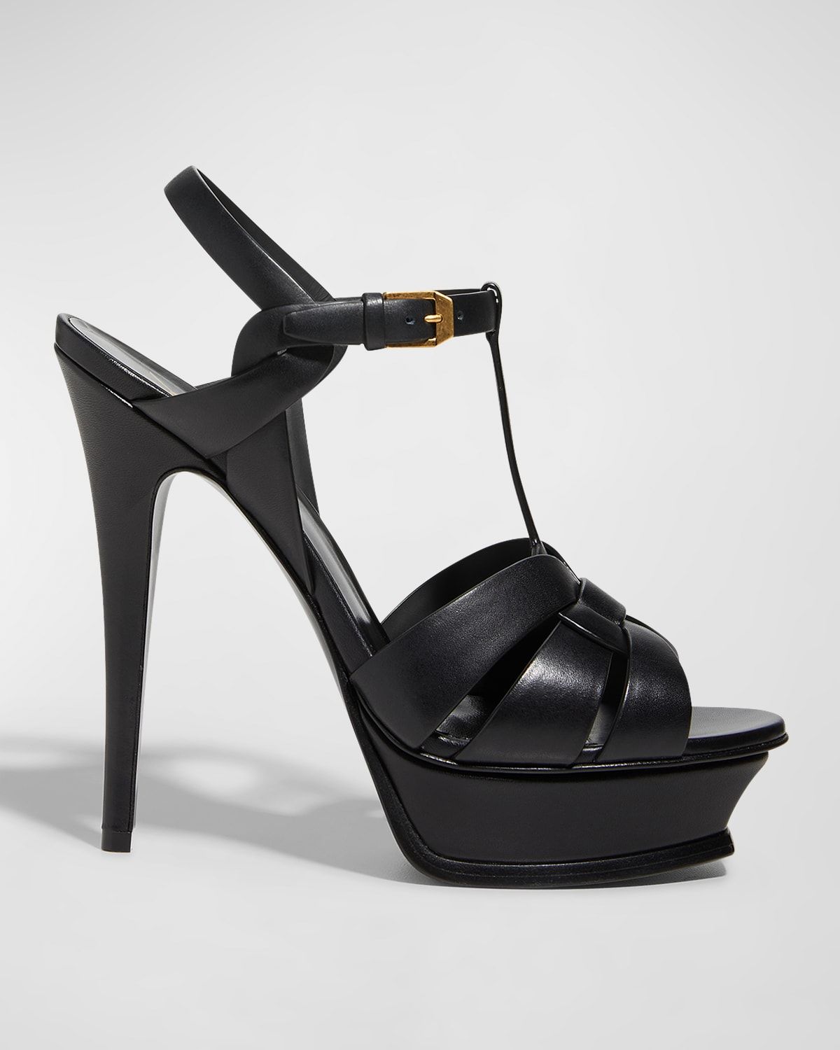 Tribute Leather T-Strap Platform Sandals