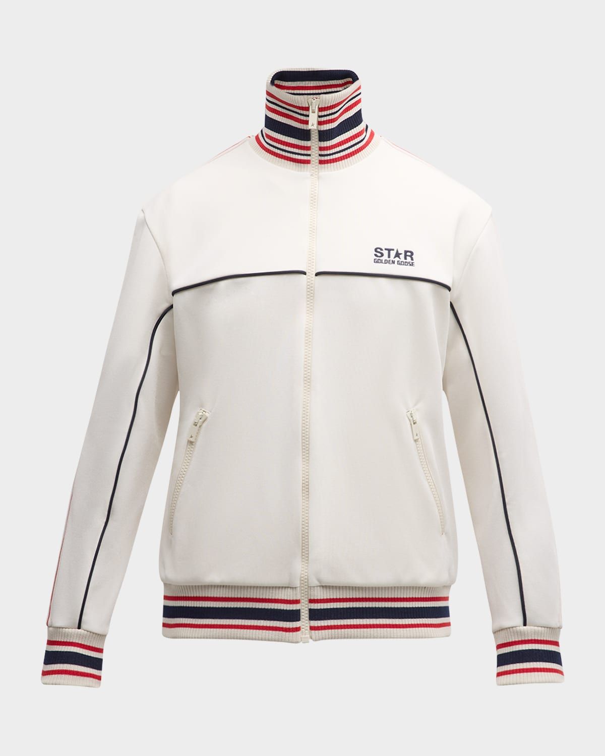 Men & apos;s Zipped Patchwork Track Jacket